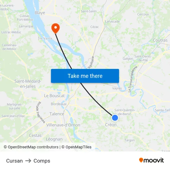 Cursan to Comps map