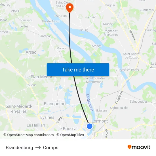Brandenburg to Comps map