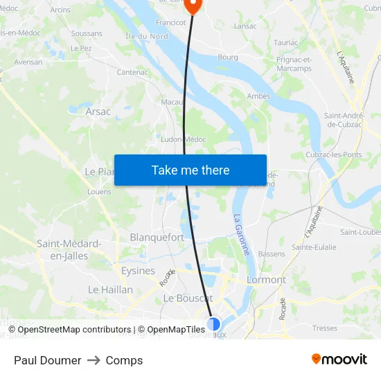 Paul Doumer to Comps map