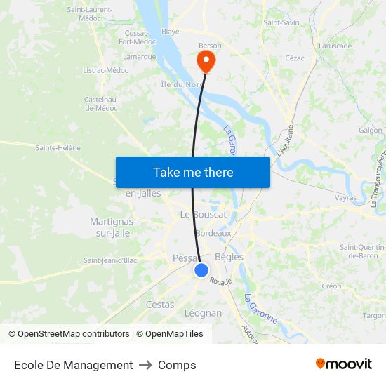 Ecole De Management to Comps map