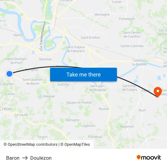 Baron to Doulezon map