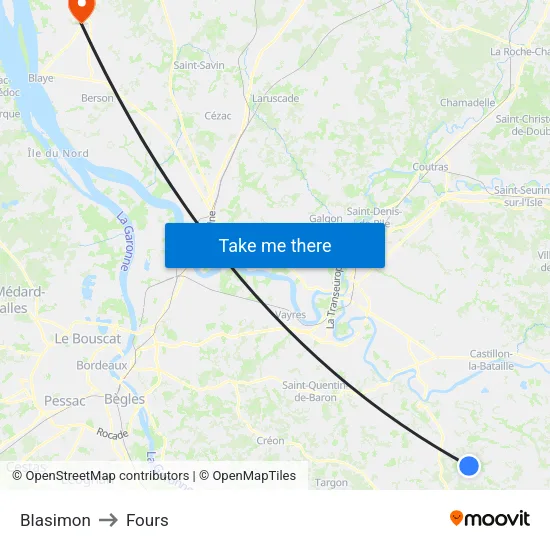 Blasimon to Fours map