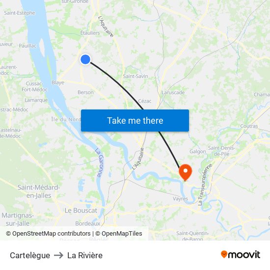 Cartelègue to La Rivière map