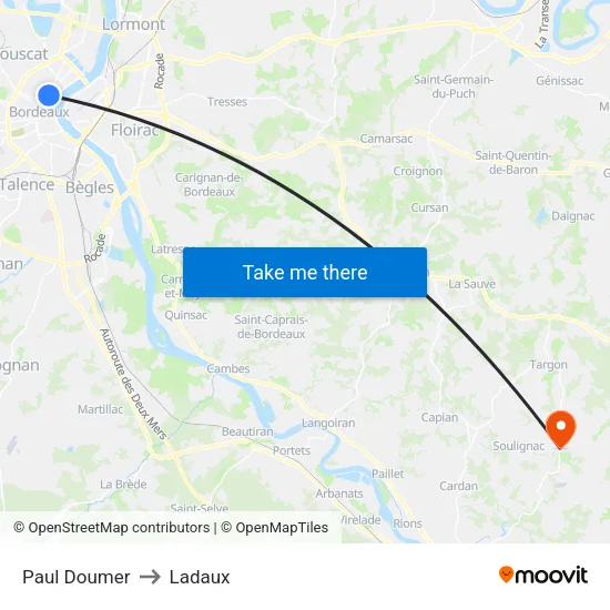 Paul Doumer to Ladaux map