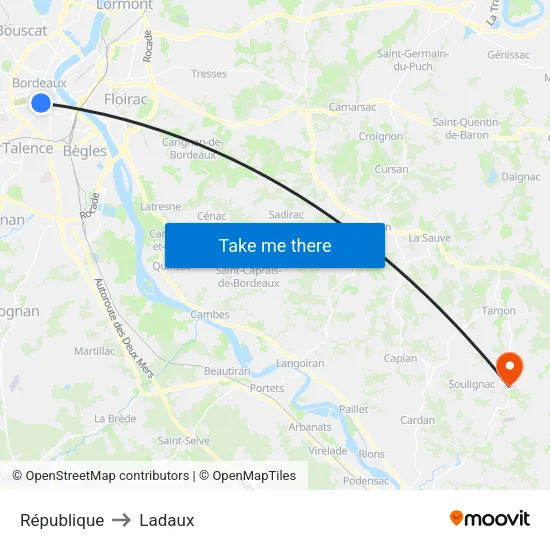 République to Ladaux map