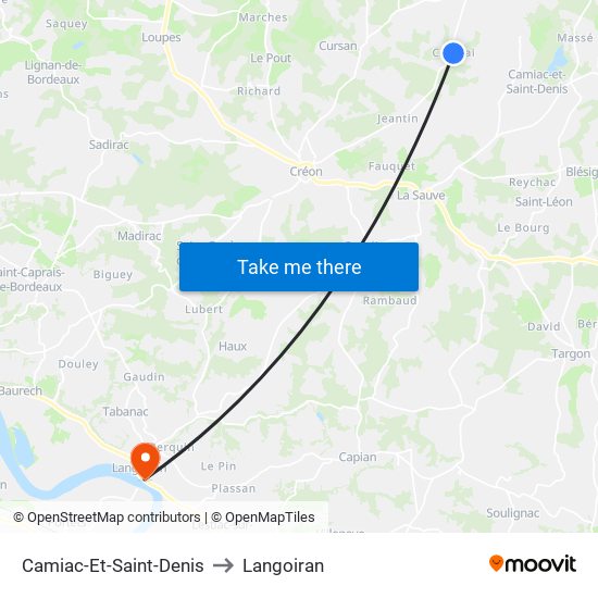 Camiac-Et-Saint-Denis to Langoiran map