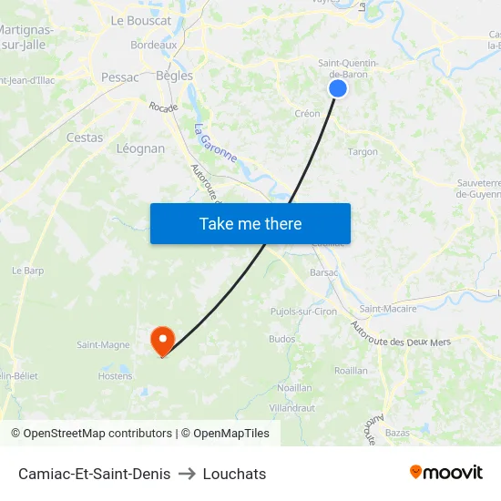 Camiac-Et-Saint-Denis to Louchats map