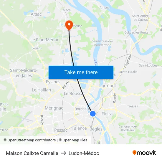 Maison Calixte Camelle to Ludon-Médoc map