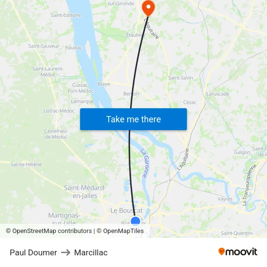 Paul Doumer to Marcillac map