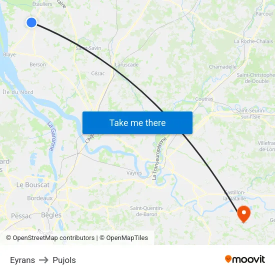 Eyrans to Pujols map