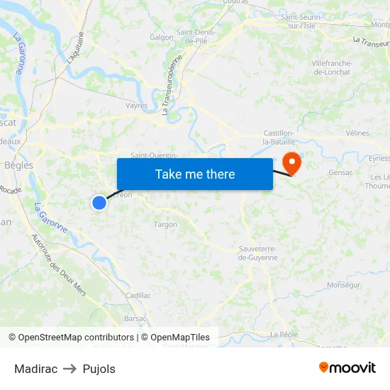 Madirac to Pujols map