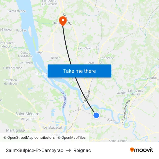 Saint-Sulpice-Et-Cameyrac to Reignac map