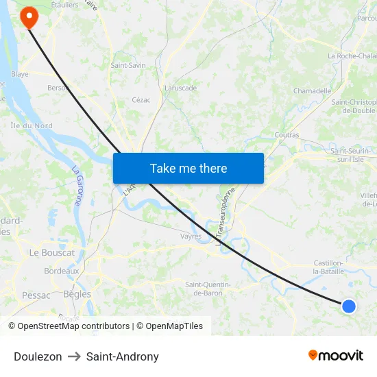Doulezon to Saint-Androny map