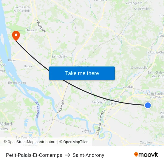 Petit-Palais-Et-Cornemps to Saint-Androny map