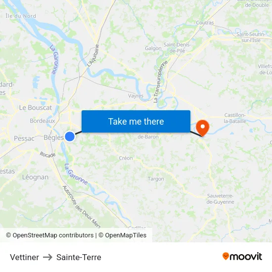 Vettiner to Sainte-Terre map