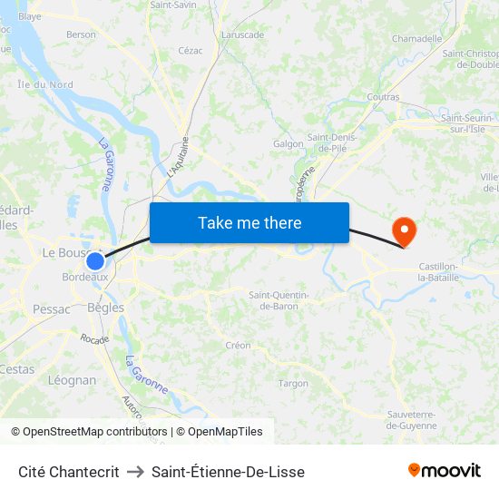 Cité Chantecrit to Saint-Étienne-De-Lisse map
