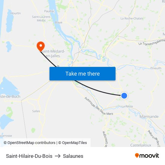 Saint-Hilaire-Du-Bois to Salaunes map