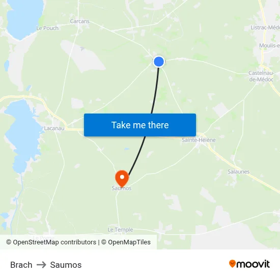 Brach to Saumos map