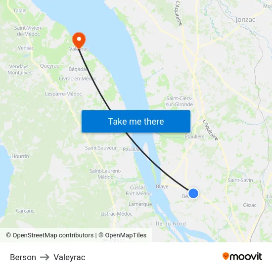 Berson to Valeyrac map