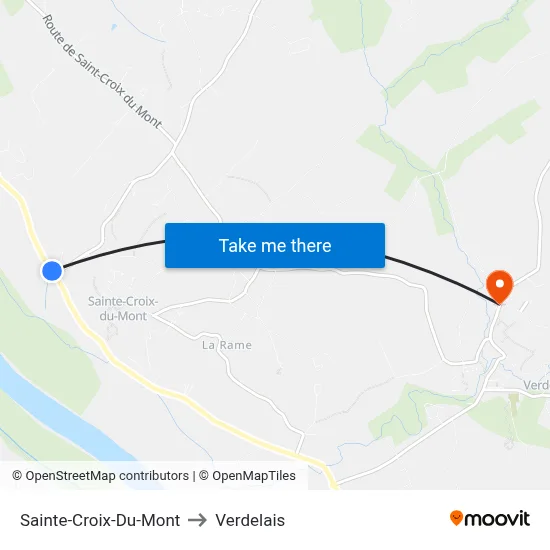 Sainte-Croix-Du-Mont to Verdelais map