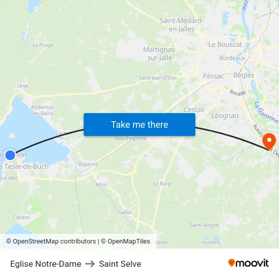 Eglise Notre-Dame to Saint Selve map