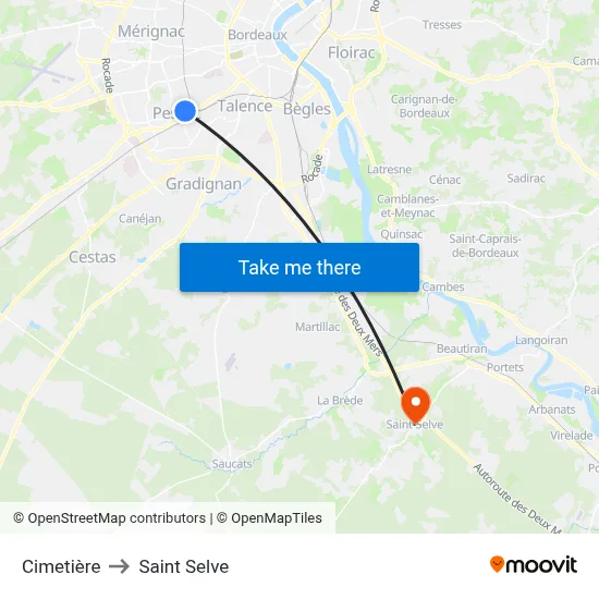 Cimetière to Saint Selve map