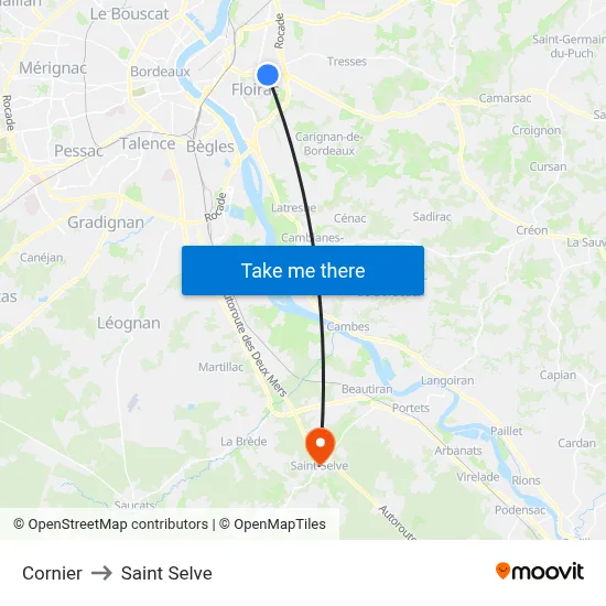 Cornier to Saint Selve map