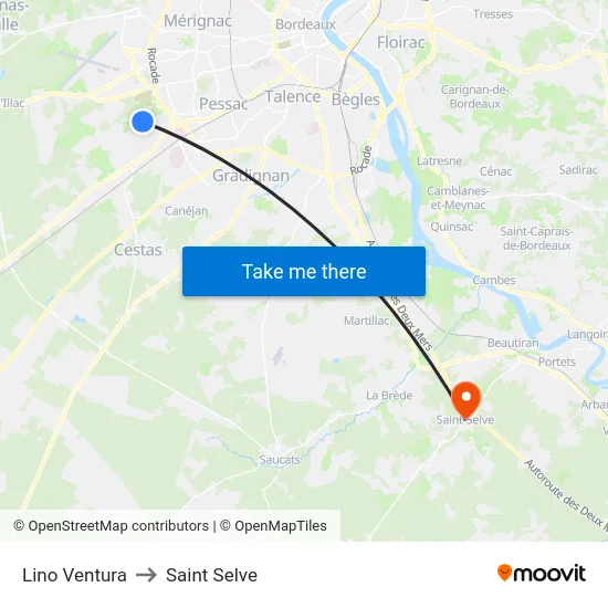 Lino Ventura to Saint Selve map