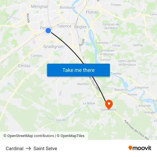 Cardinal to Saint Selve map