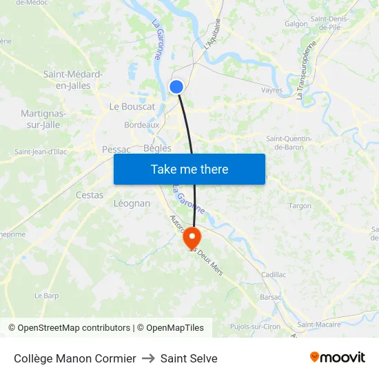 Collège Manon Cormier to Saint Selve map