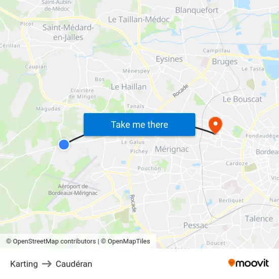 Karting to Caudéran map