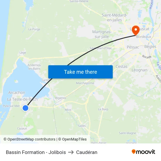 Bassin Formation - Jolibois to Caudéran map