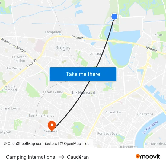 Camping International to Caudéran map
