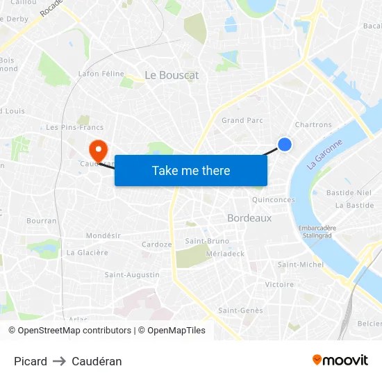 Picard to Caudéran map