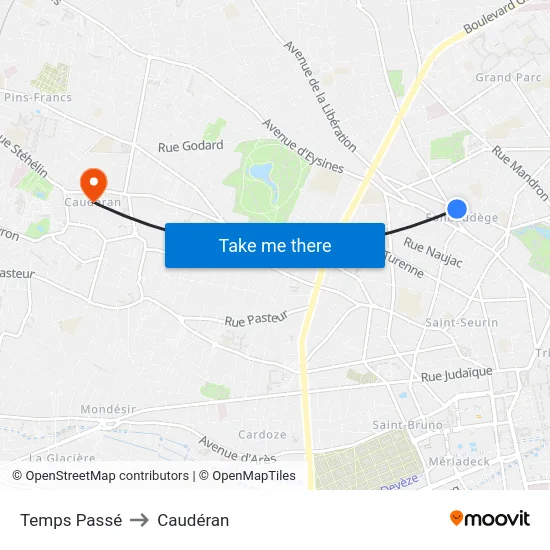 Temps Passé to Caudéran map