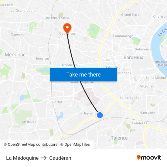 La Médoquine to Caudéran map