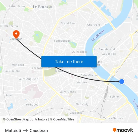 Mattéoti to Caudéran map