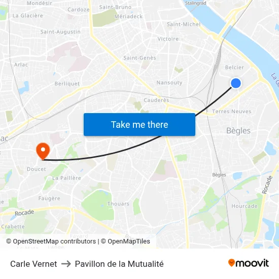 Carle Vernet to Pavillon de la Mutualité map