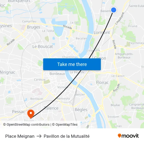 Place Meignan to Pavillon de la Mutualité map