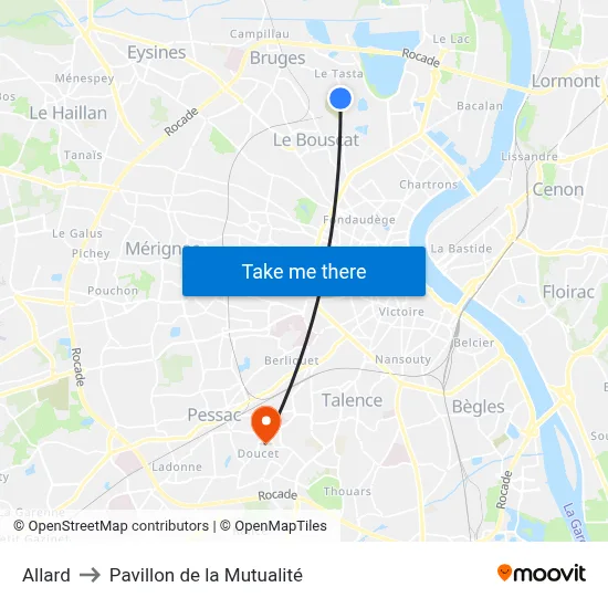 Allard to Pavillon de la Mutualité map