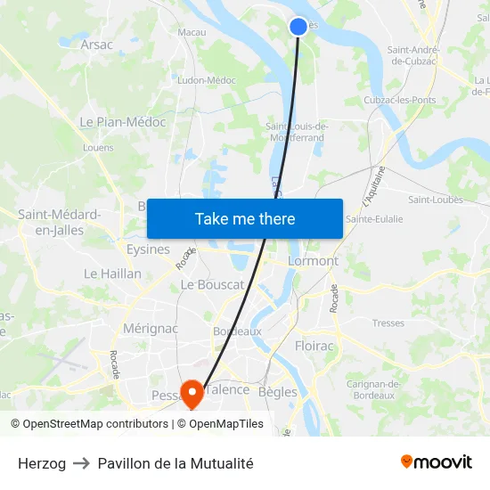 Herzog to Pavillon de la Mutualité map