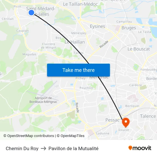 Chemin Du Roy to Pavillon de la Mutualité map
