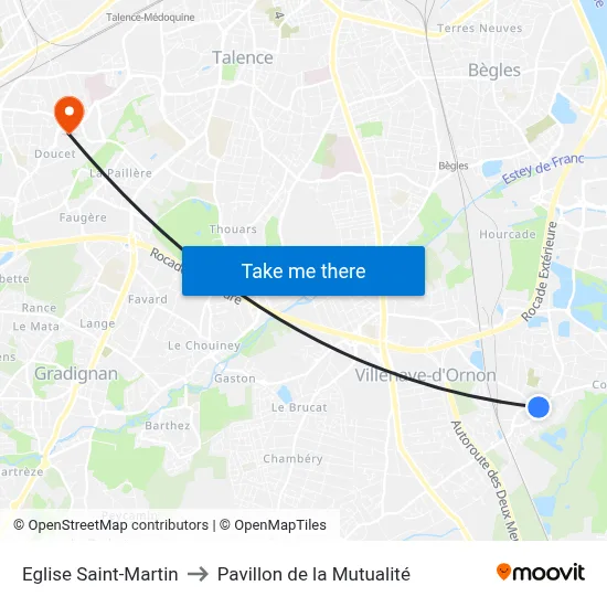 Eglise Saint-Martin to Pavillon de la Mutualité map