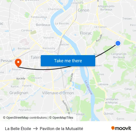 La Belle Étoile to Pavillon de la Mutualité map