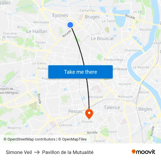 Simone Veil to Pavillon de la Mutualité map
