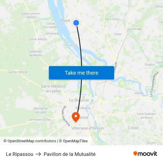 Le Ripassou to Pavillon de la Mutualité map