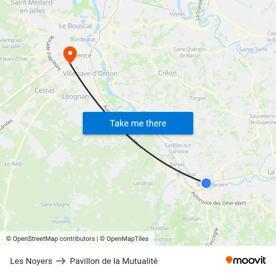 Les Noyers to Pavillon de la Mutualité map
