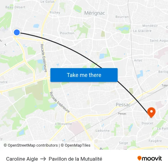 Caroline Aigle to Pavillon de la Mutualité map