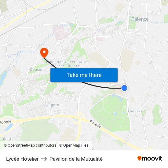 Lycée Hôtelier to Pavillon de la Mutualité map