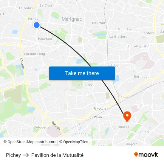 Pichey to Pavillon de la Mutualité map
